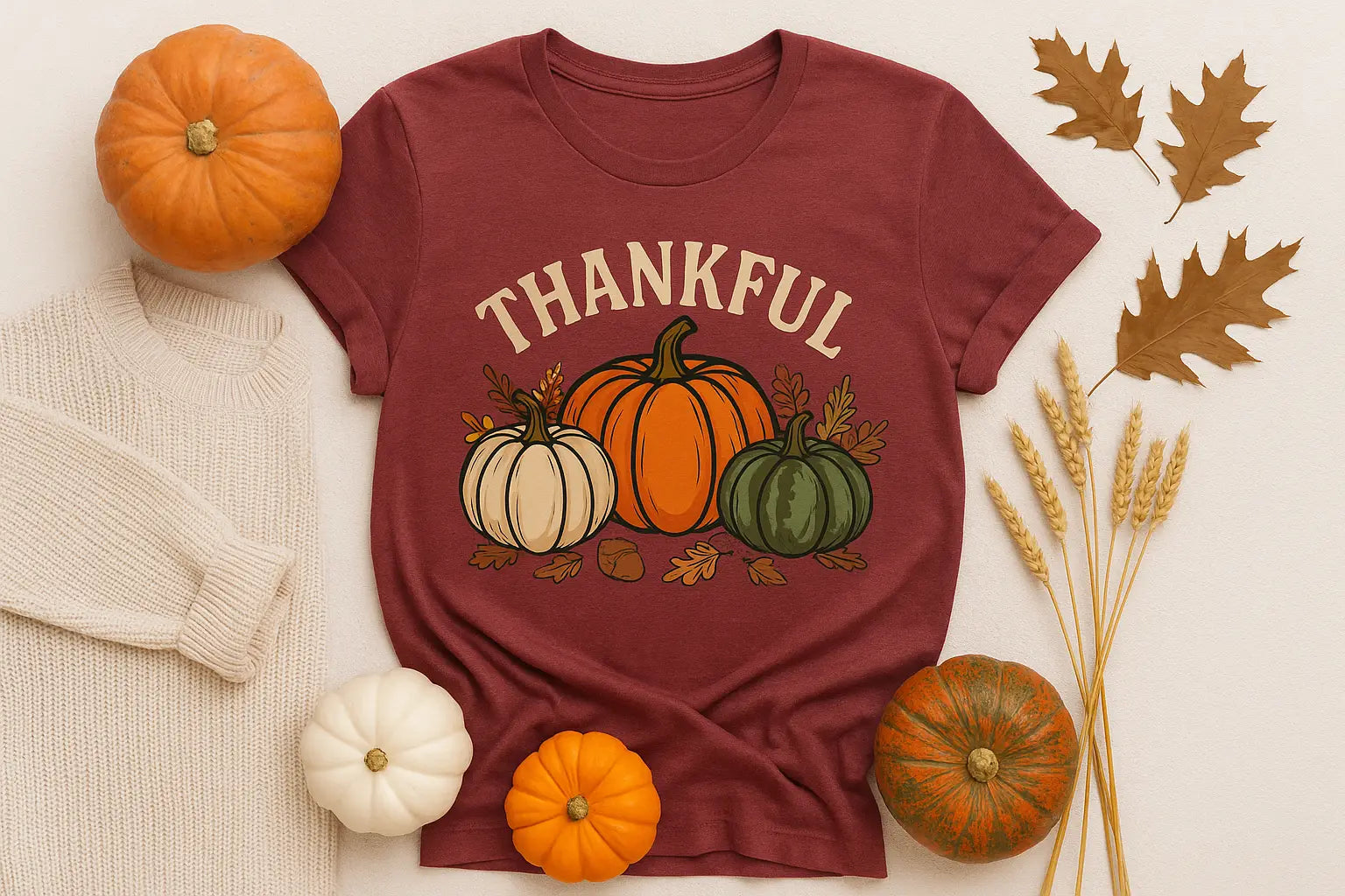 5 Design Ideas For Thanksgiving DTF Transfers Featuring Harvest Pumpkins