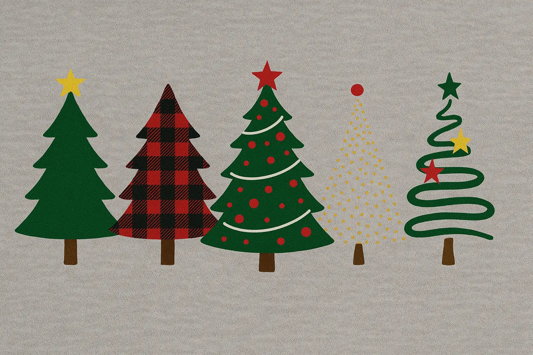 5 Ideas for Christmas DTF Transfers Featuring Festive Trees
