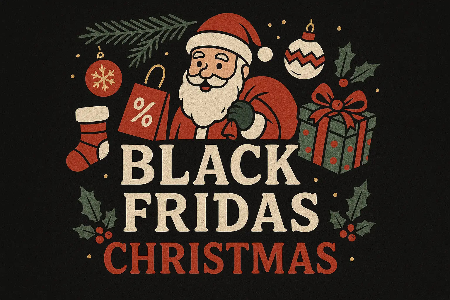 Creative Holiday Merch Ideas: Combine Black Friday & Christmas DTF Designs