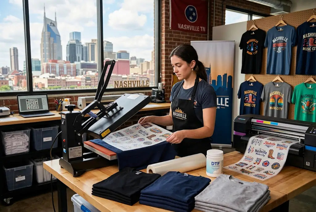 How to Start a T-Shirt Business in Nashville With Wholesale DTF Gang Sheets 