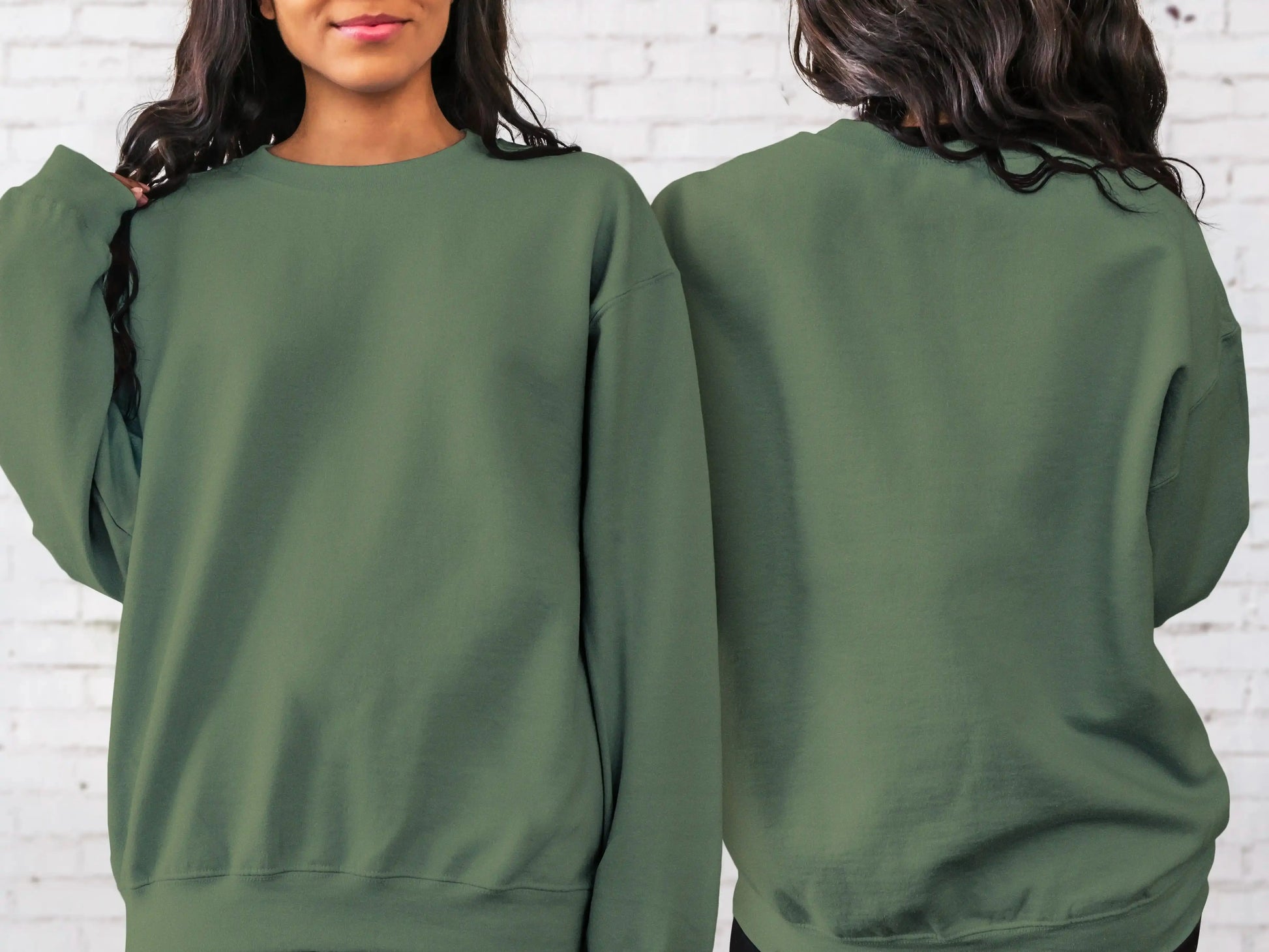 Gildan® 18000 Adult Crewneck Sweatshirt Military Green 