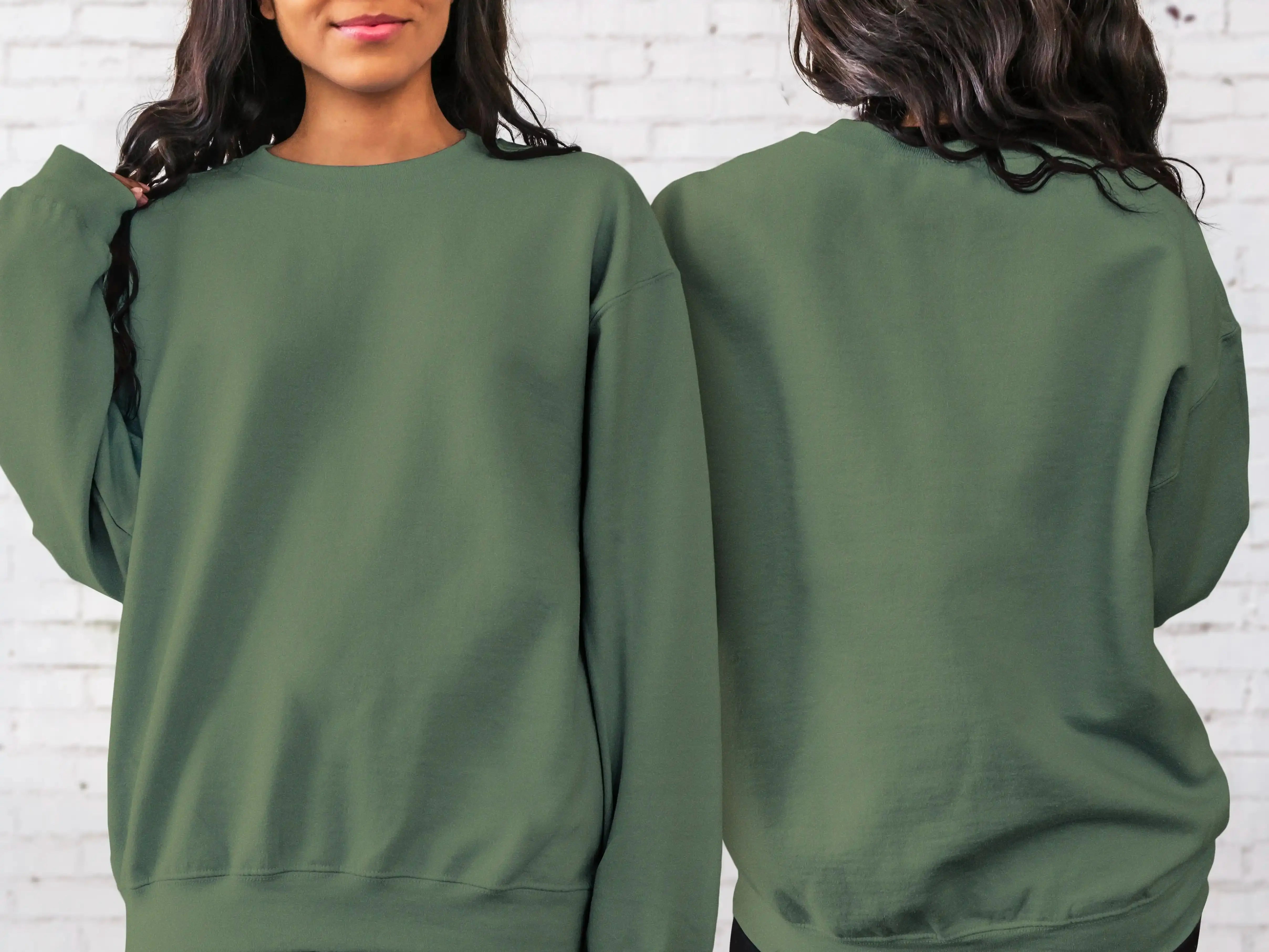 Gildan® 18000 Adult Crewneck Sweatshirt Military Green 
