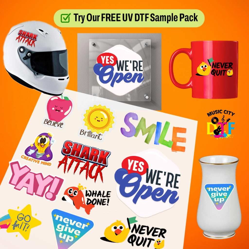 Music City UV DTF Sample Pack